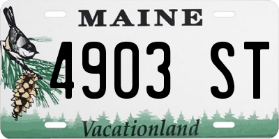 ME license plate 4903ST