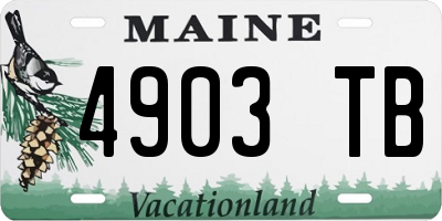 ME license plate 4903TB