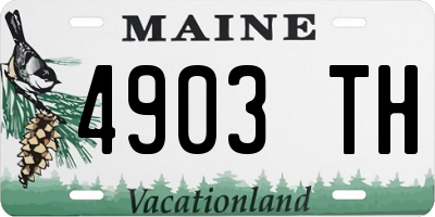 ME license plate 4903TH