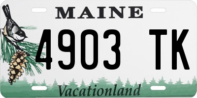 ME license plate 4903TK