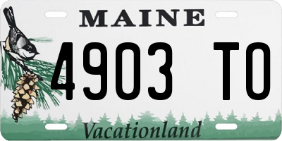 ME license plate 4903TO