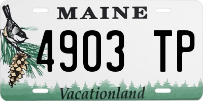 ME license plate 4903TP