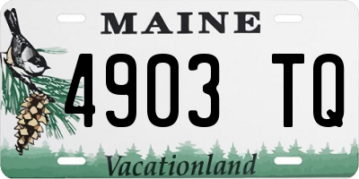 ME license plate 4903TQ