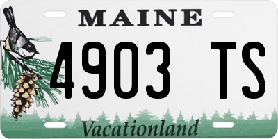 ME license plate 4903TS
