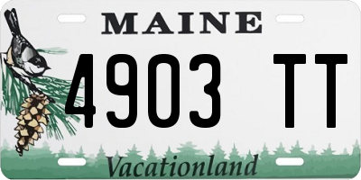 ME license plate 4903TT