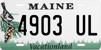 ME license plate 4903UL