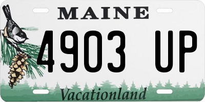 ME license plate 4903UP