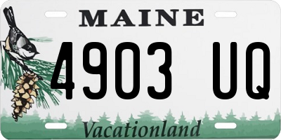 ME license plate 4903UQ