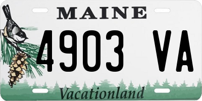 ME license plate 4903VA