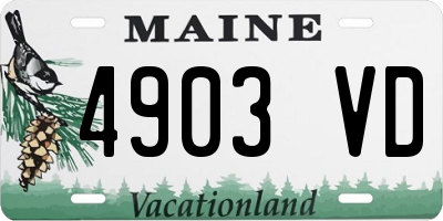 ME license plate 4903VD