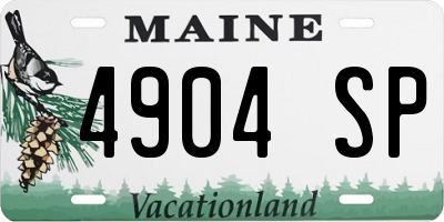 ME license plate 4904SP