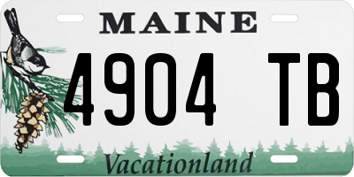 ME license plate 4904TB