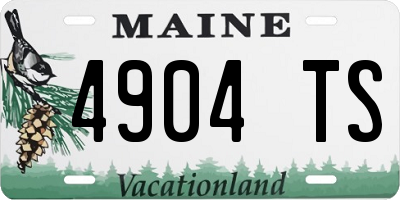 ME license plate 4904TS