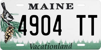 ME license plate 4904TT