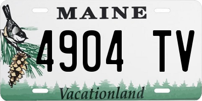 ME license plate 4904TV