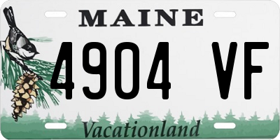 ME license plate 4904VF