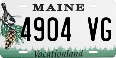 ME license plate 4904VG