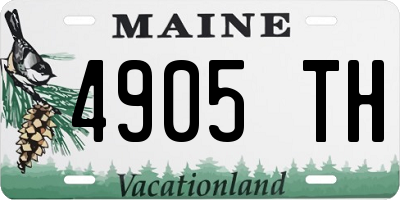 ME license plate 4905TH