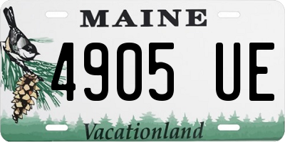 ME license plate 4905UE