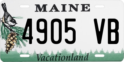 ME license plate 4905VB