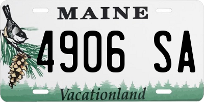 ME license plate 4906SA