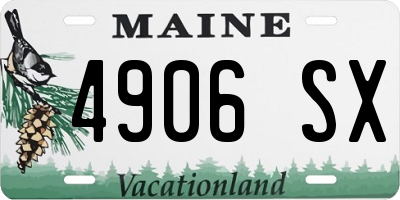 ME license plate 4906SX