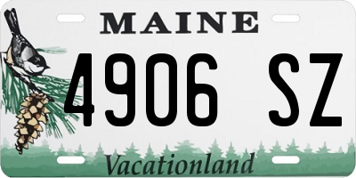 ME license plate 4906SZ