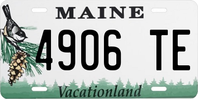 ME license plate 4906TE