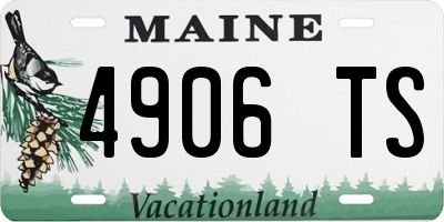 ME license plate 4906TS
