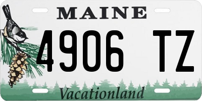 ME license plate 4906TZ