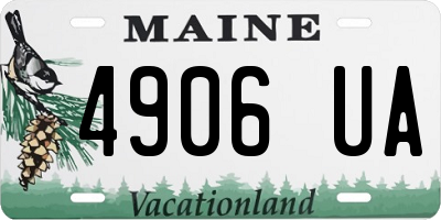 ME license plate 4906UA