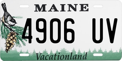 ME license plate 4906UV