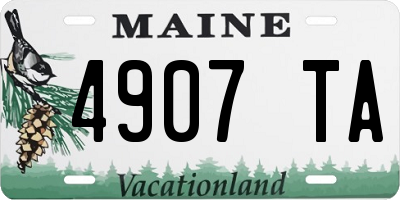 ME license plate 4907TA