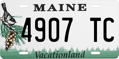 ME license plate 4907TC