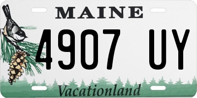 ME license plate 4907UY