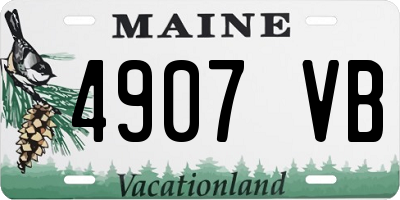 ME license plate 4907VB