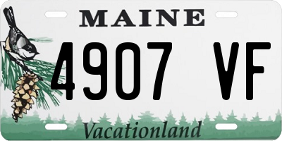 ME license plate 4907VF