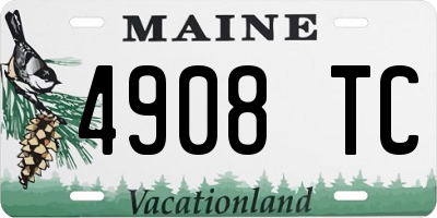 ME license plate 4908TC