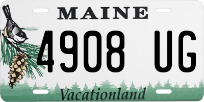 ME license plate 4908UG