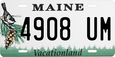 ME license plate 4908UM