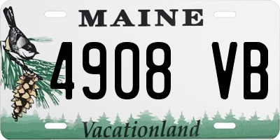 ME license plate 4908VB