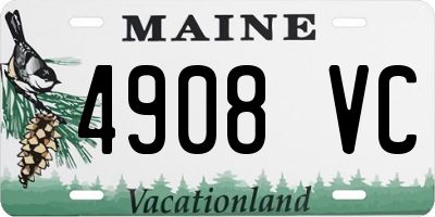 ME license plate 4908VC
