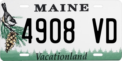 ME license plate 4908VD