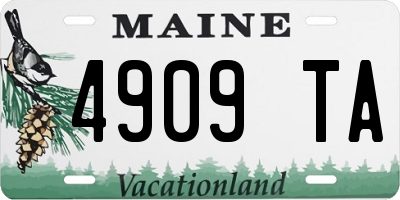 ME license plate 4909TA