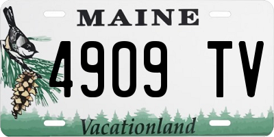 ME license plate 4909TV