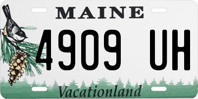 ME license plate 4909UH
