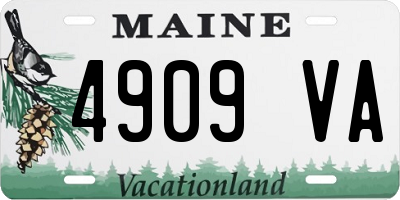 ME license plate 4909VA