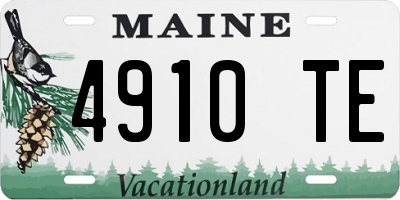 ME license plate 4910TE
