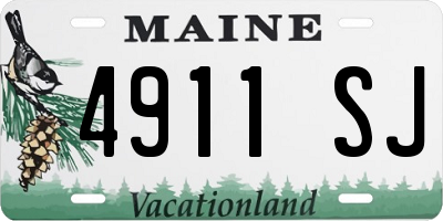 ME license plate 4911SJ