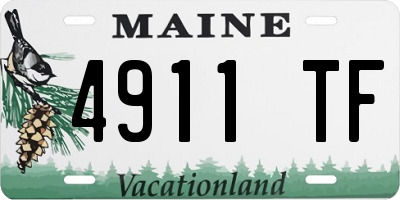 ME license plate 4911TF